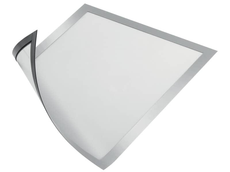Cornici con pannello magnetico Durable DURAFRAME© MAGNETIC A4 PVC rigido argento met. 236×323 mm conf. 5 – 486923