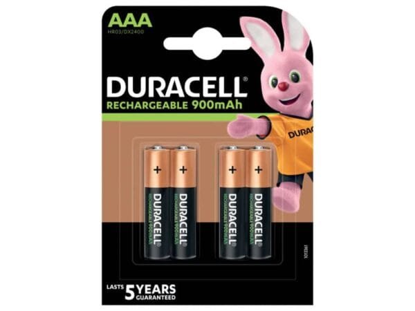 Batterie ricaricabili Duracell Precaricata Ministilo 900 mAh AAA conf. da 4 - DU77