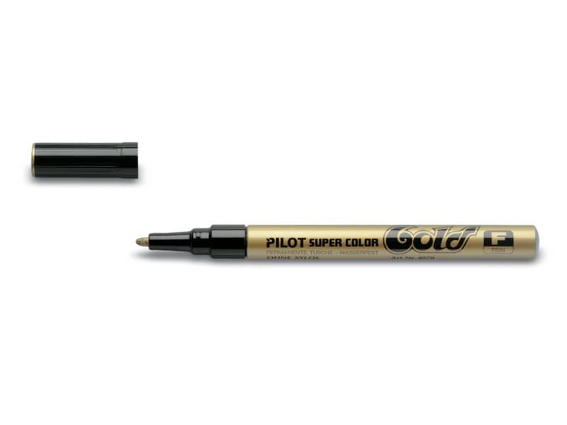 Marcatore a vernice Pilot Super Color punta in fibra di acrilico 3 mm oro – 002437