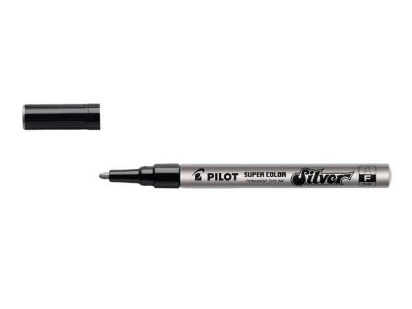 Marcatore a vernice Pilot Super Color punta in fibra di acrilico 3 mm argento - 002436
