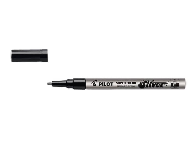 Marcatore a vernice Pilot Super Color punta in fibra di acrilico 3 mm argento – 002436