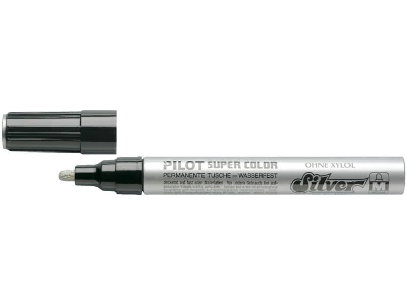 Marcatore a vernice Pilot Super Color punta in fibra di acrilico 4,5 mm argento – 002440