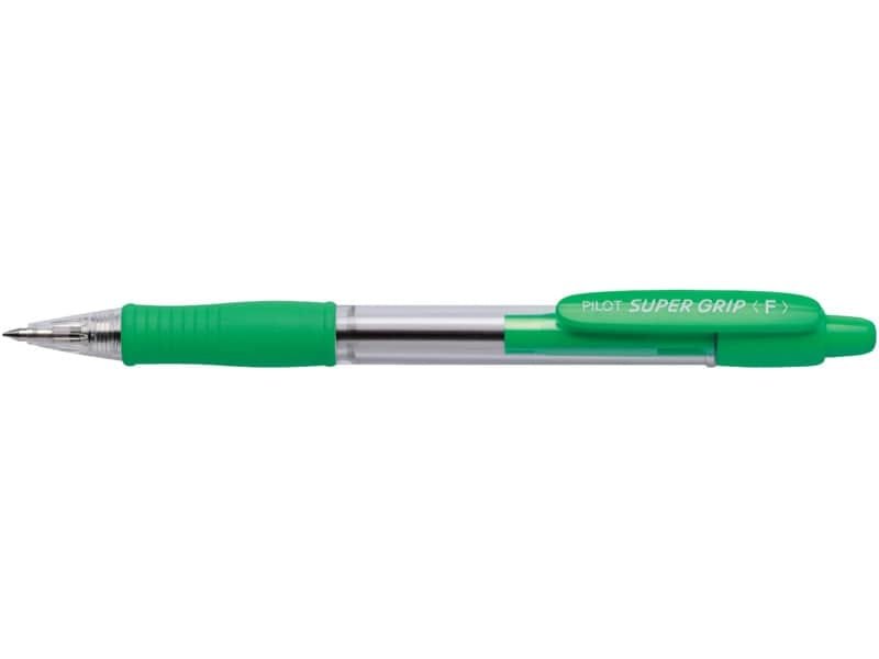 Penna a sfera a scatto Pilot Super Grip 0,7 mm verde 001534