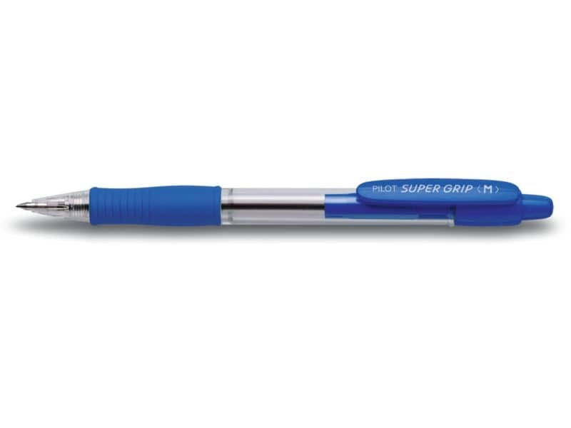 Penna a sfera a scatto Pilot BPGP Supergrip 1 mm blu 001441