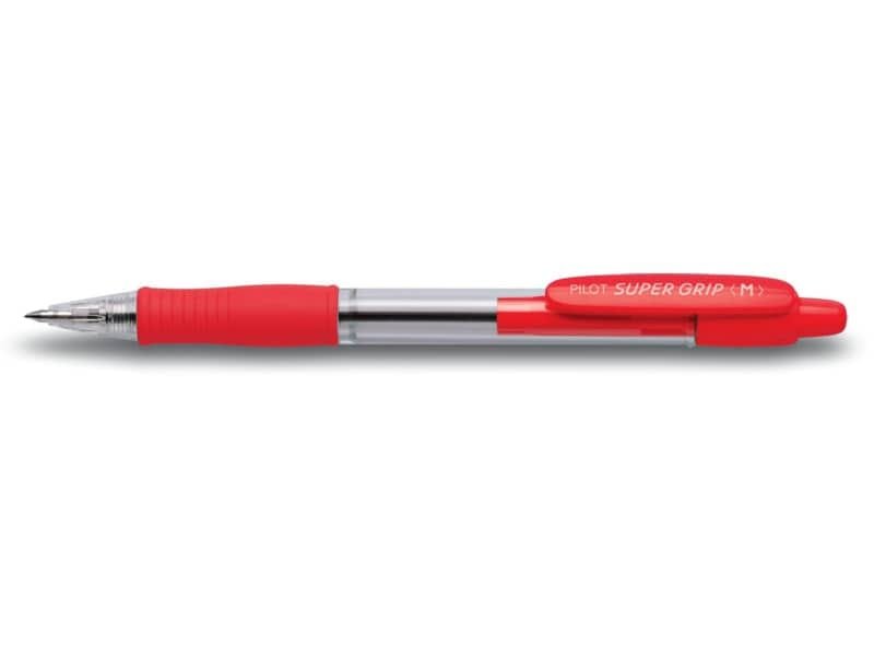 Penna a sfera a scatto Pilot BPGP Supergrip 1 mm rosso 001442