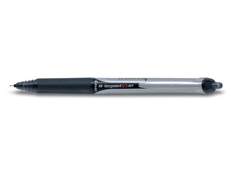 Roller Pilot Hi-Tecpoint V5 RT a scatto ricaricabile punta 0,5 mm nero – 006780