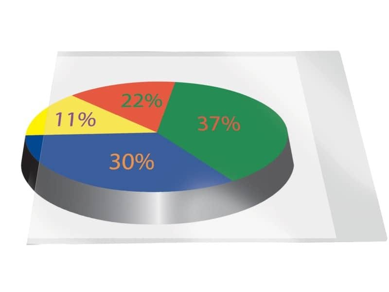Tasche adesive permanenti Q-Connect A5 trasparenti conf. da 10 – KF27052