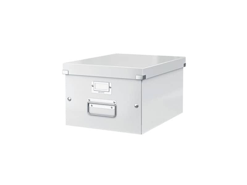 Scatola per archiviazione universale ”M” Leitz CLICK & STORE bianco metallizzato 28,1x20x37 cm – 60440001