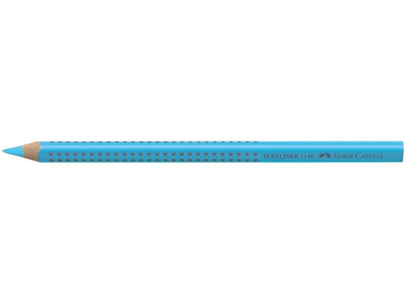 Matita evidenziatore Faber-Castell Textliner Dry 1148 Grip Jumboÿ blu fluo 114851