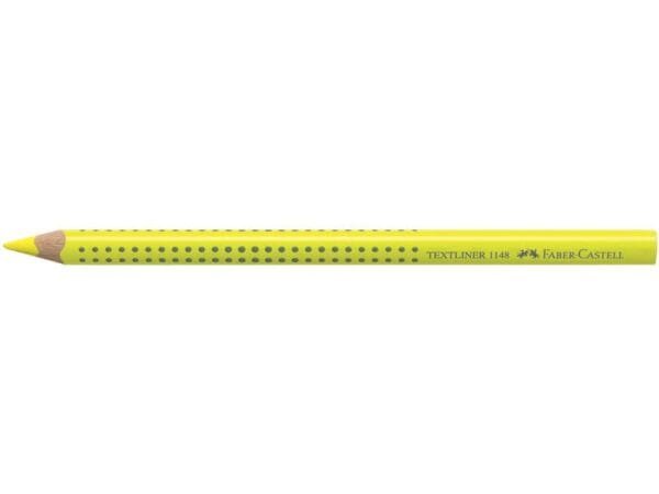 Matita evidenziatore Faber-Castell Textliner Dry 1148 Grip Jumboÿ giallo fluo - 114807