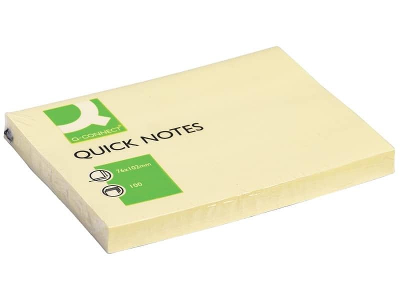 Foglietti riposizionabili Q-Connect 63 g/mý giallo 76×102 mm 12 blocchetti da 100 ff – KF01410
