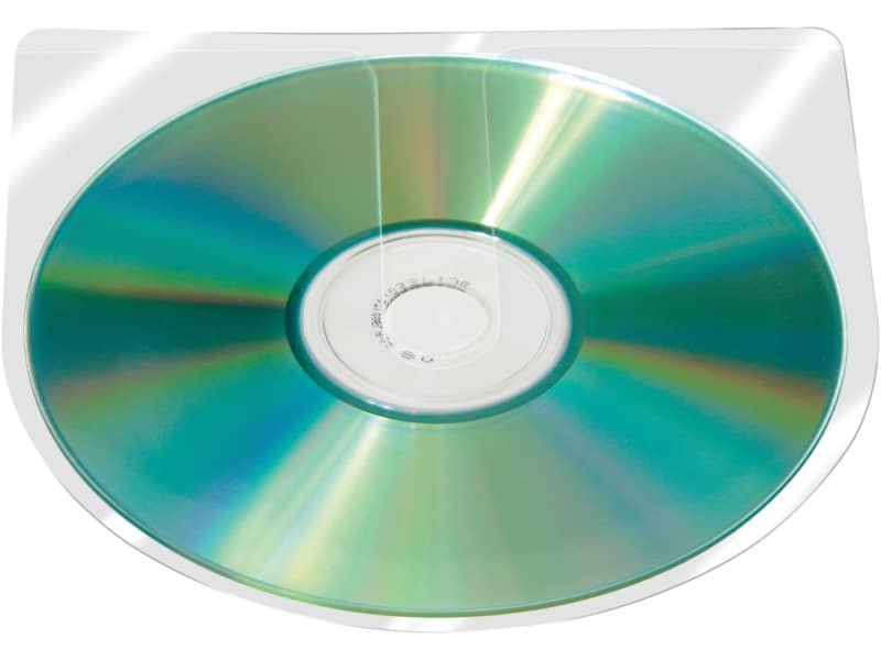 Custodia autoadesiva per CD/DVD Q-Connect 12,6×12,6 cm trasparente Conf. 100 pezzi – KF27031