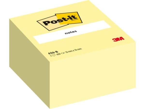 Foglietti riposizionabili Post-it© Notes Cubo 76x76 mm 450 ff Giallo Canary? 636-B