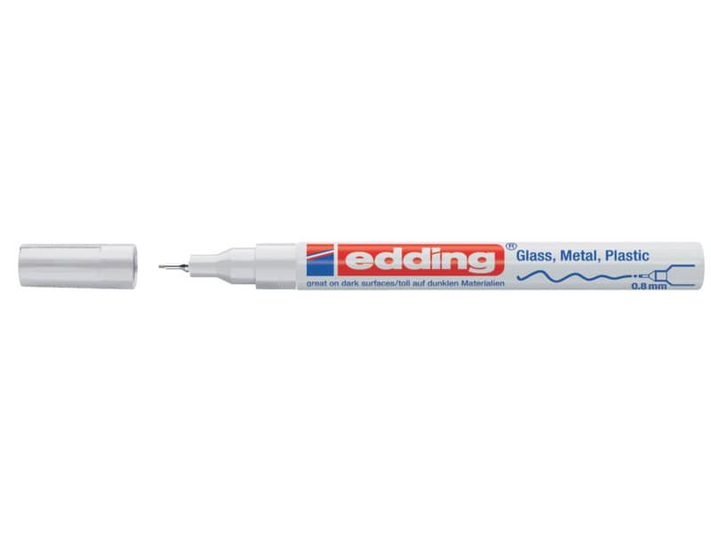 Marcatore a vernice Edding 780 in confezione da 10 pezzi colore bianco 4-780049