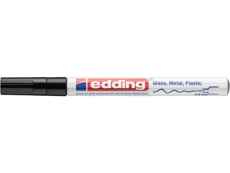 Marcatore a vernice Edding 780 in confezione da 10 pezzi colore nero 4-780001