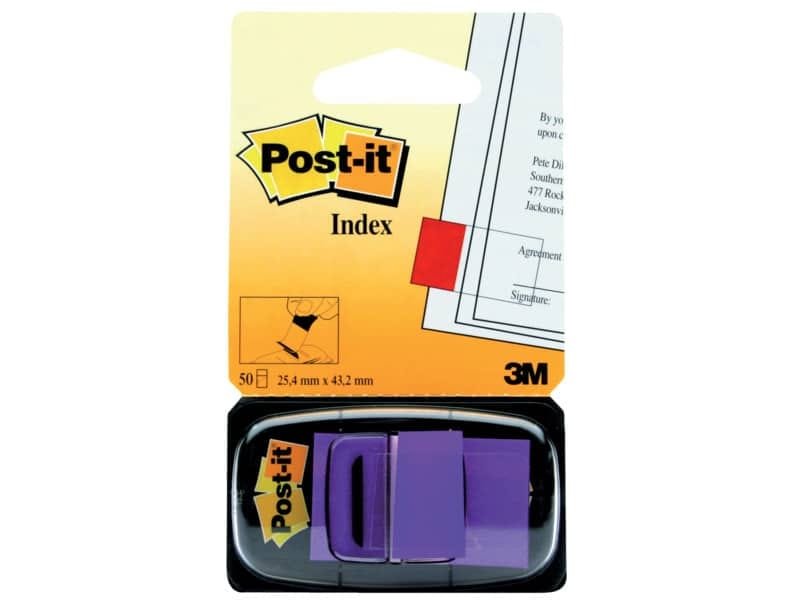 Segnapagina removibili Post-it© Index Medium con dispenser lilla 50 segnapagina – 680-8