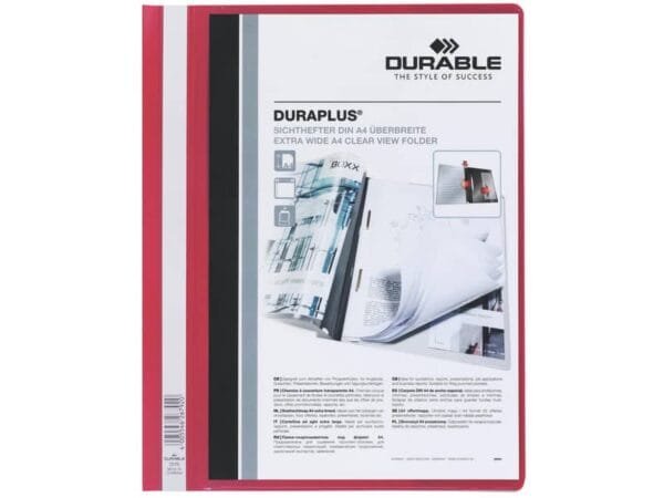 Cartellina ad aghi DURABLE DURAPLUS© A4 rosso 257903