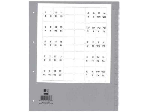 Divisore neutro Q-Connect grigio XL 24x2 KF01856
