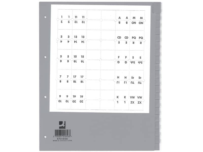 Divisore neutro Q-Connect grigio XL 24×2 KF01856