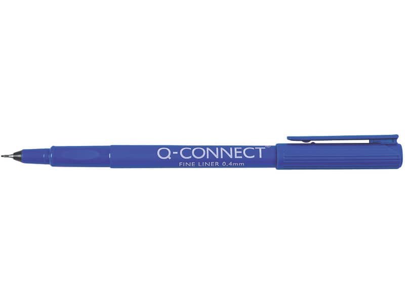 Fineliner Q-Connect 0.4 mm blu  Conf. 10 pezzi – KF25008