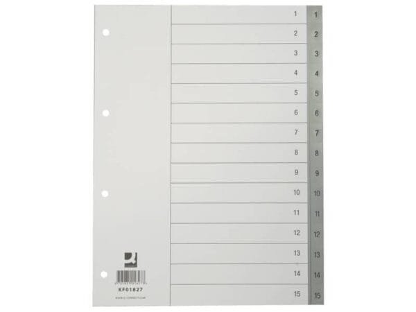 Divisore numerico Q-Connect grigio 22,5x KF01827