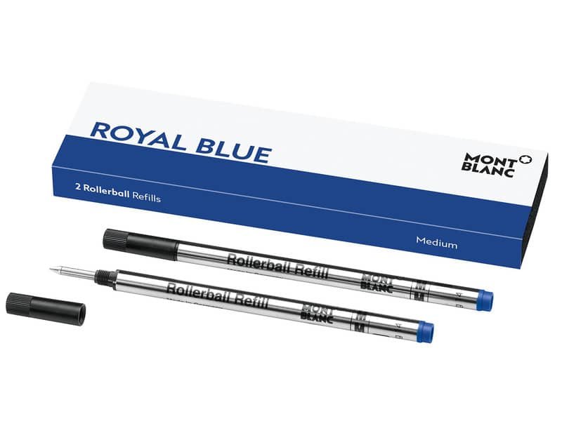 Refill per penne roller Montblanc punta media – blu conf. 2 pz – MB128233
