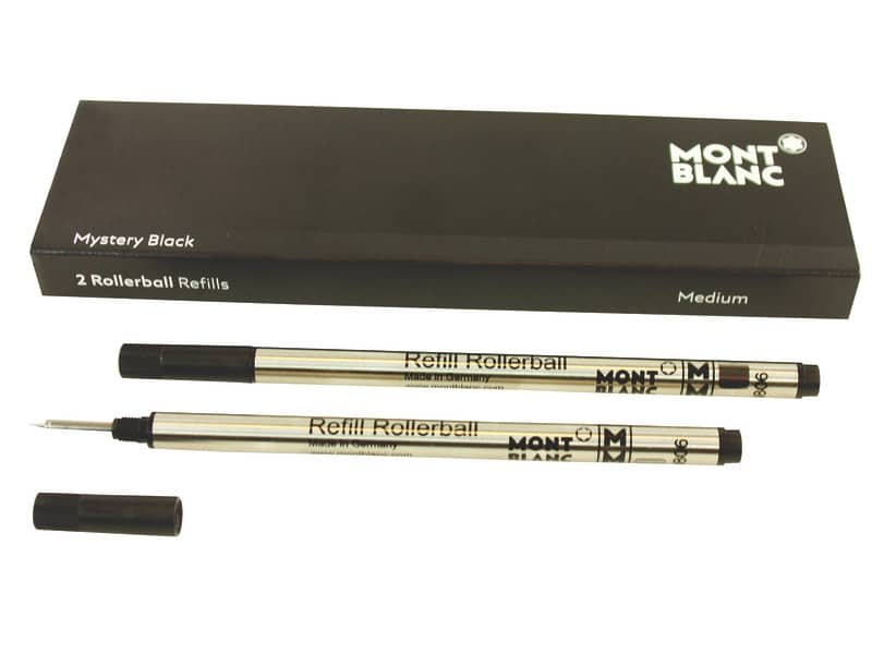 Refill per penne roller Montblanc punta media – nero conf. 2 pz – MB128231