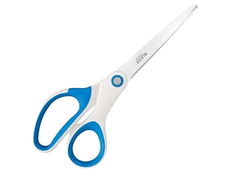 Forbici da ufficio Leitz WOW asimmetrica acciaio inox rivestito in titanio blu 20,5 cm – 53192136