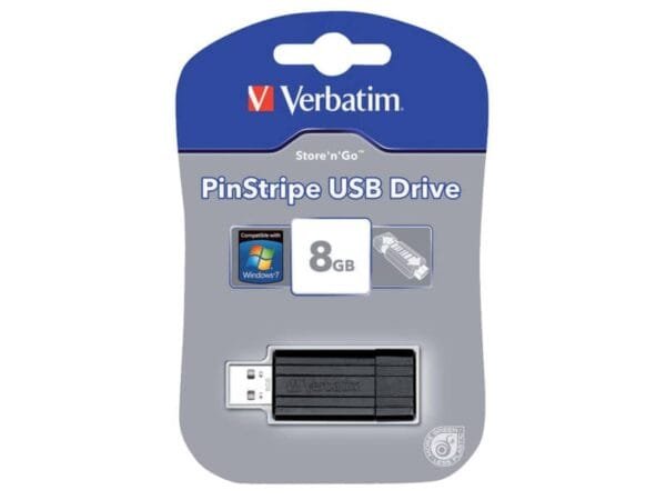 Chiavetta USB PinStripe 2.0 Verbatim 8 GB 49062