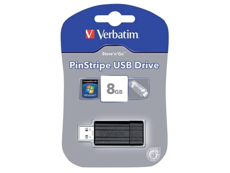 Chiavetta USB PinStripe 2.0 Verbatim 8 GB 49062