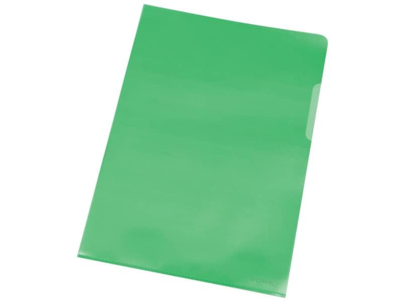 Cartellina a L Q-Connect ppl A4 verde conf. da 100 – KF00309