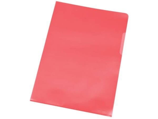 Cartellina a L Q-Connect ppl A4 rosso conf. da 100 - KF00306