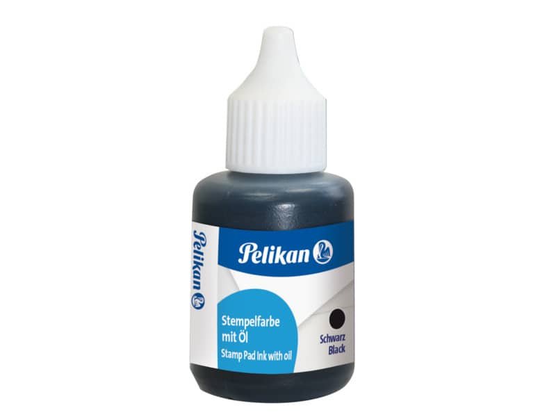 Inchiostro per timbri con olio Pelikan flacone 30 ml nero 351353