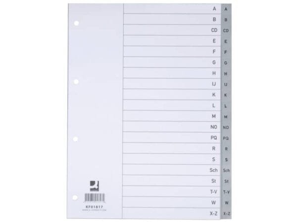 Divisori alfabetici Q-Connect A-Z 22,5x2 KF01817