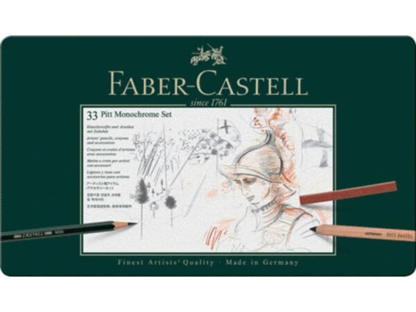 Set metallo Faber Castell Monochrome belle arti large conf. 33 elementi - 112977