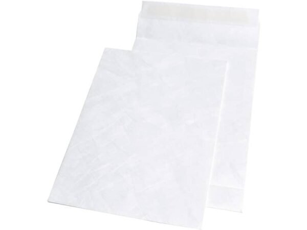 Buste a sacco con soffietti e strip bianche 250x353x38 mm - conf. 100 pz Tyvek formato B4 - 11843