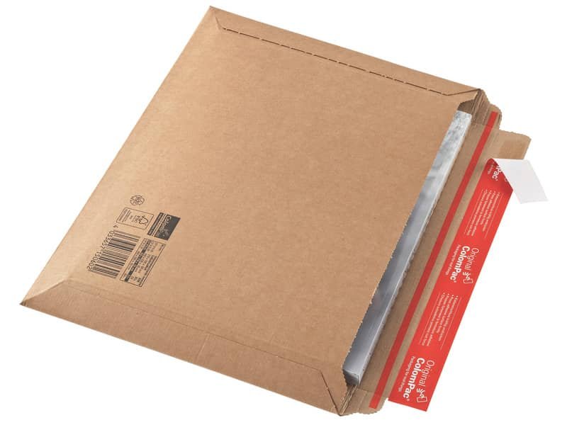 Busta per spedizioni ColomPac in cartone F-lute f.to 37,4×26,3 cm avana CP015.06