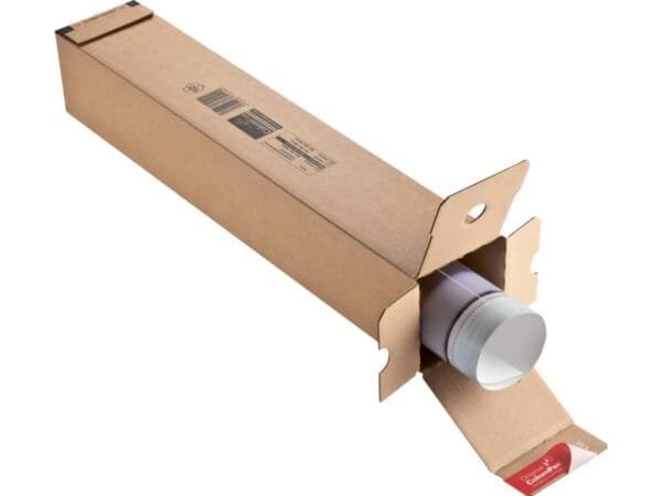 Tubo fustellato per spedizioni ColomPac in cartone ondulato 465x115x115 mm avana rettangolare - CP072.02