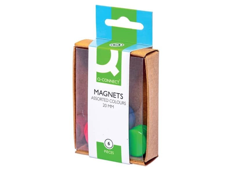 Magneti per lavagne bianche Q-Connect assortiti 20 mm conf. da 6 – KF02040