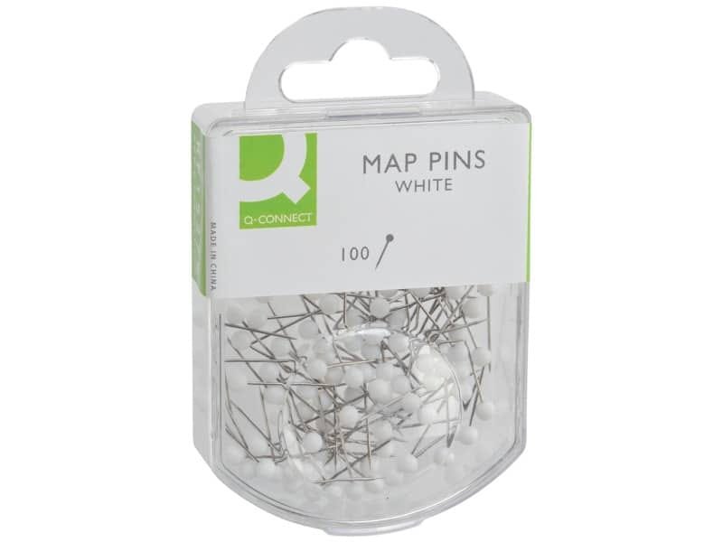 Spilli cartografici Q-Connect 15 mm bianco conf. da 100 – KF15279