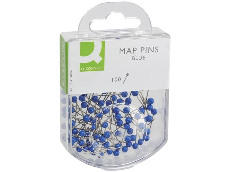 Spilli cartografici Q-Connect 15 mm blu  conf. da 100 – KF15276