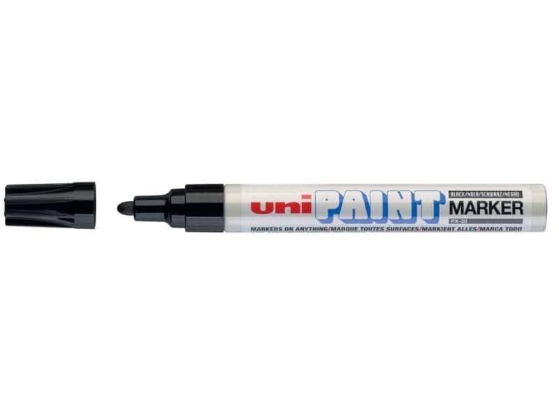 Marcatore permanente PAINT punta tonda 2,8 mm NERO M PX20 N