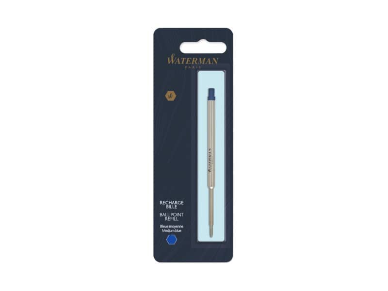 Refill penna a sfera Waterman in blister Waterman punta media – blu S0944490