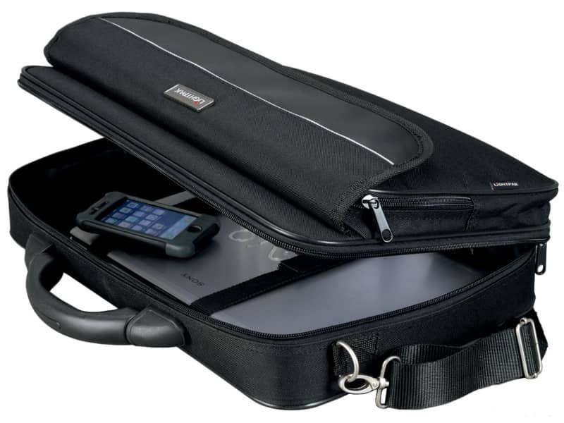 Borsa portacomputer Lightpak ELITE in poliestere nero L 42×10,5×33 cm fino a 17” nero – 46111