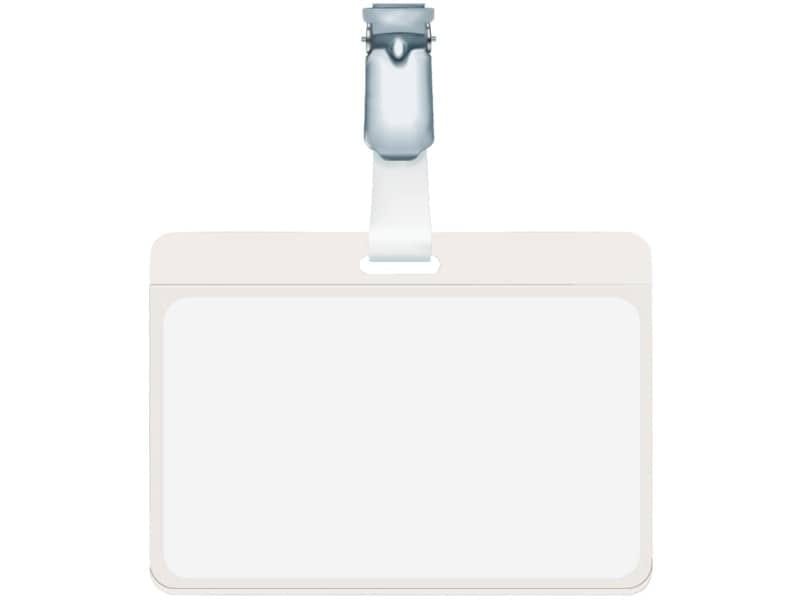 Portanomi con clip DURABLE tasca aperta trasparente inserto 60x90mm conf. 25 – 810619