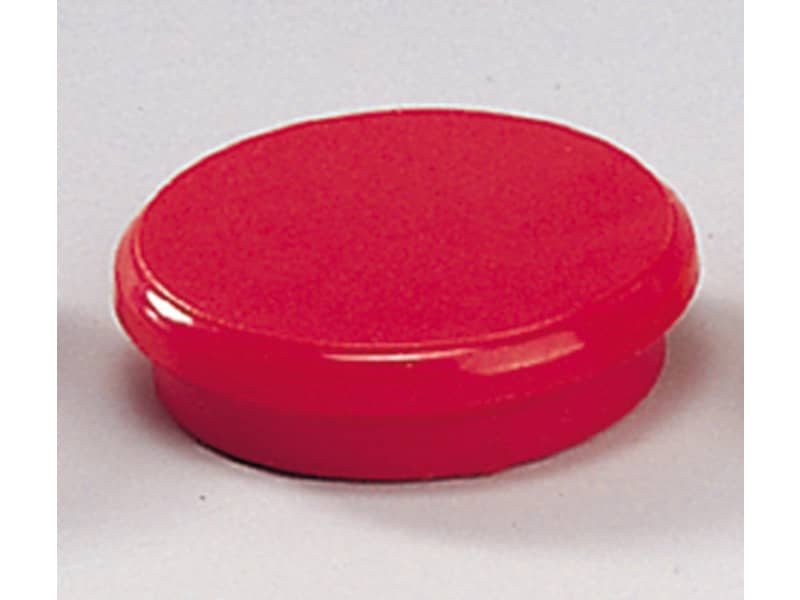 Magneti Dahle rotondi  24 mm rosso altezza 7 mm – forza 3 N – conf. 10 pezzi – R955243x10