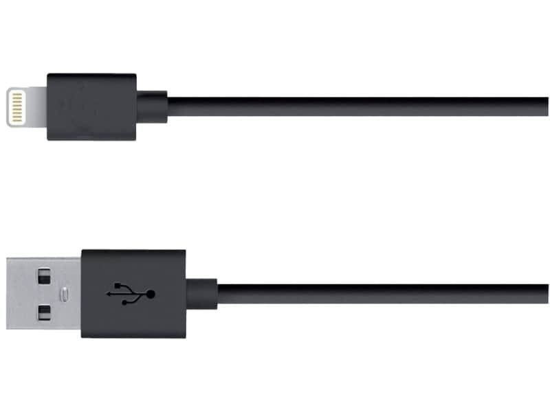 Cavo di ricarica e sincronizzazione Media Range USB 2.0/Apple Lightning 1m nero – MRCS137