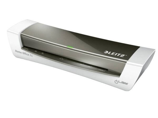 Plastificatrice a caldo compatta a 2 rulli Leitz iLam Home Office A4 grigio metallizzato - 73680089