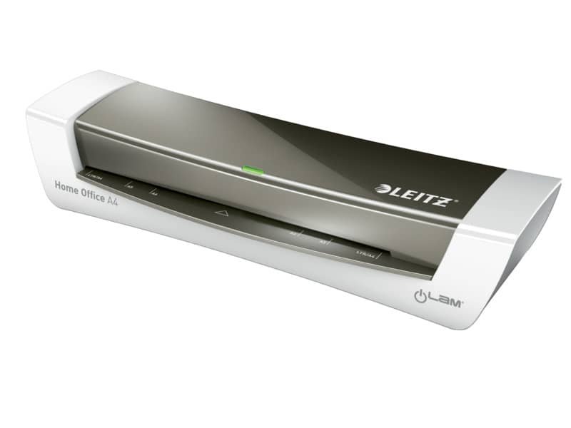 Plastificatrice a caldo compatta a 2 rulli Leitz iLam Home Office A4 grigio metallizzato – 73680089