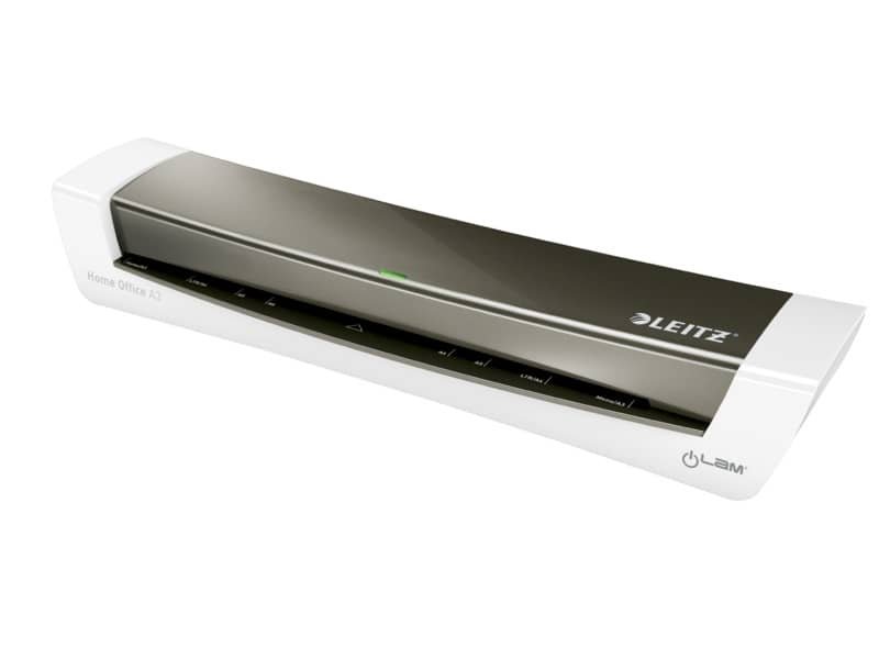 Plastificatrice a caldo compatta a 2 rulli Leitz iLam Home Office A3 grigio metallizzato – 74400089